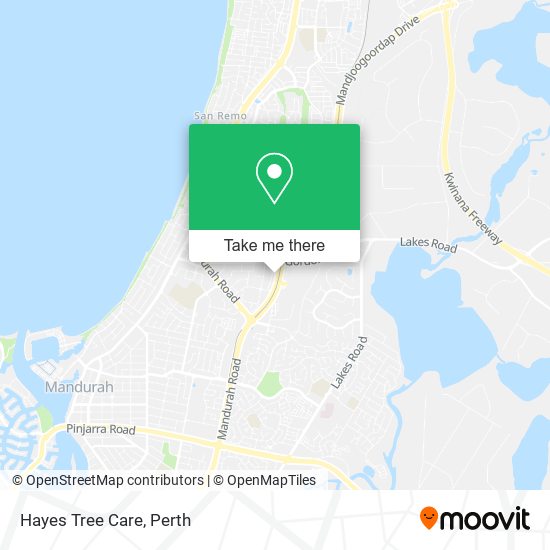 Hayes Tree Care map