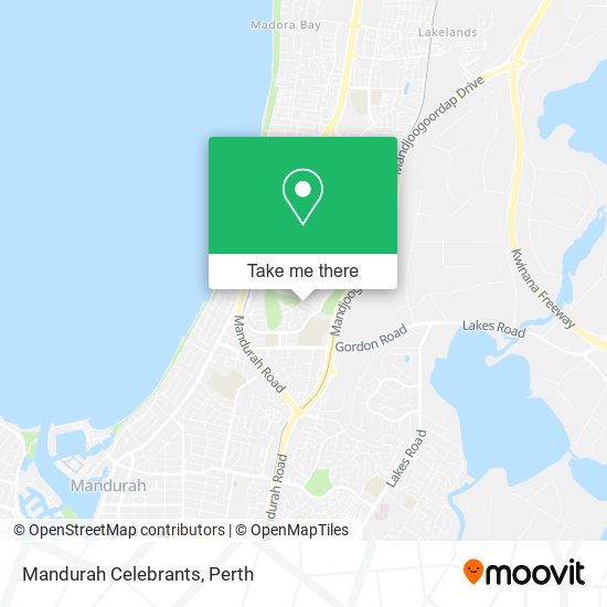 Mandurah Celebrants map