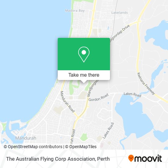 The Australian Flying Corp Association map