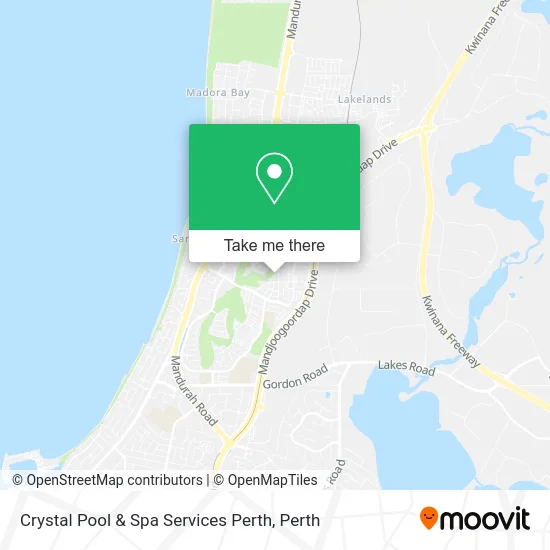Mapa Crystal Pool & Spa Services Perth