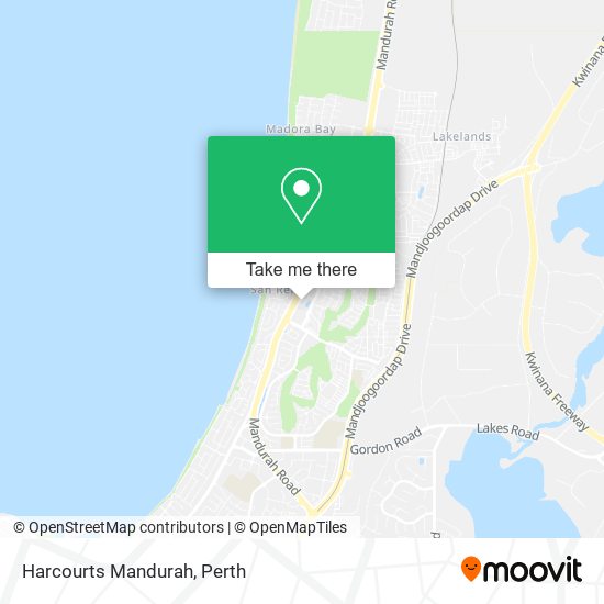 Mapa Harcourts Mandurah