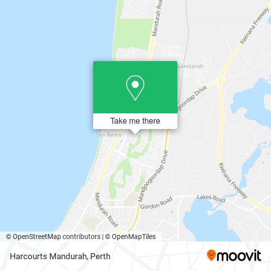 Mapa Harcourts Mandurah