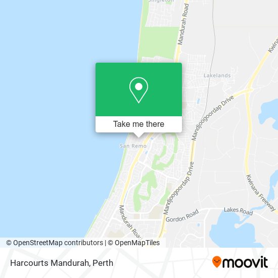 Mapa Harcourts Mandurah