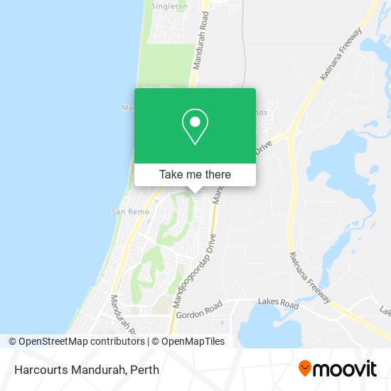 Harcourts Mandurah map