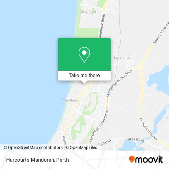Harcourts Mandurah map