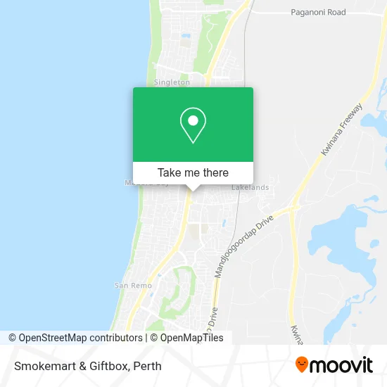 Mapa Smokemart & Giftbox