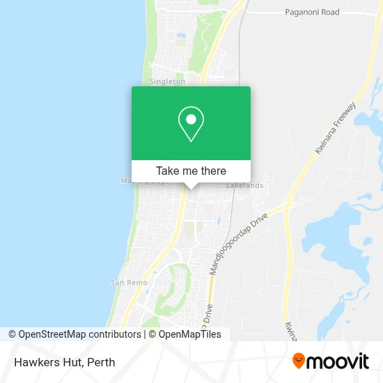 Mapa Hawkers Hut