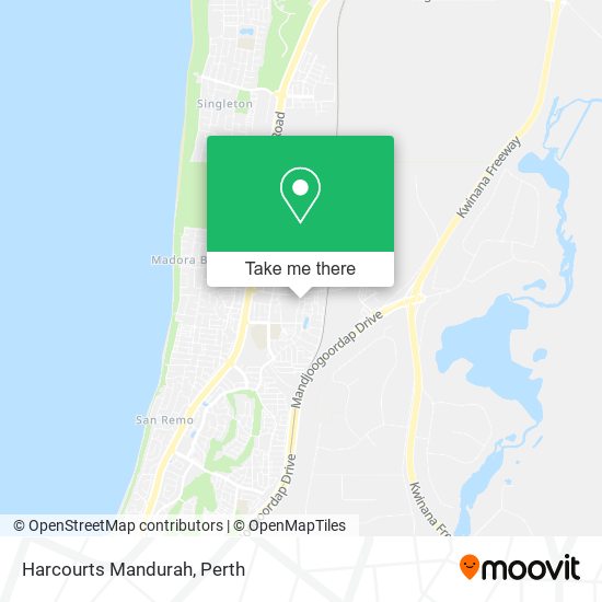 Mapa Harcourts Mandurah