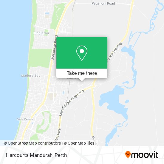 Harcourts Mandurah map