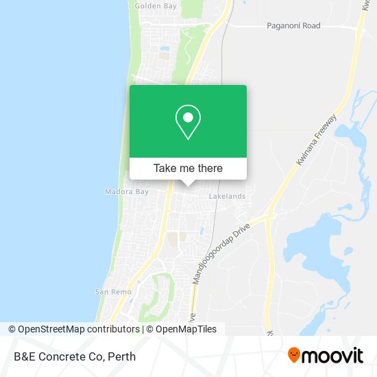 B&E Concrete Co map