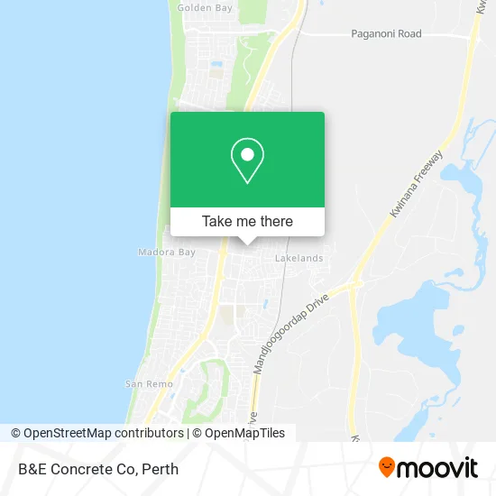 B&E Concrete Co map