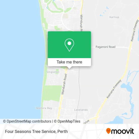 Mapa Four Seasons Tree Service