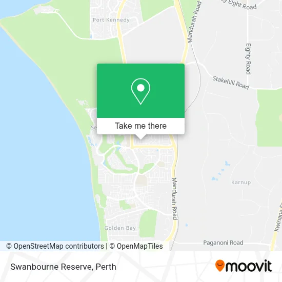 Mapa Swanbourne Reserve