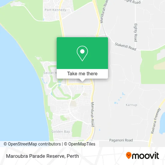 Mapa Maroubra Parade Reserve