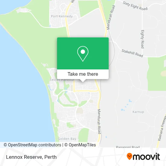 Mapa Lennox Reserve