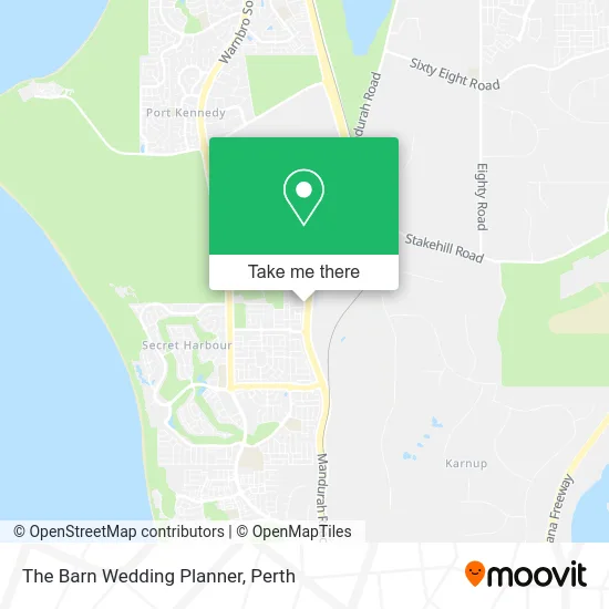 Mapa The Barn Wedding Planner