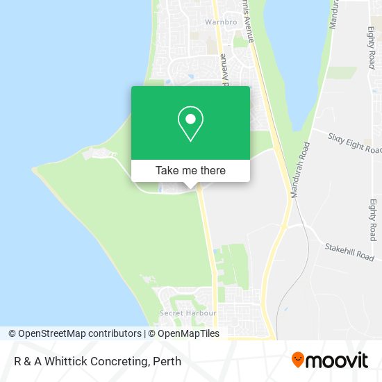 R & A Whittick Concreting map