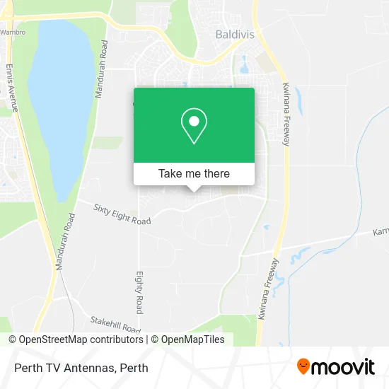 Mapa Perth TV Antennas