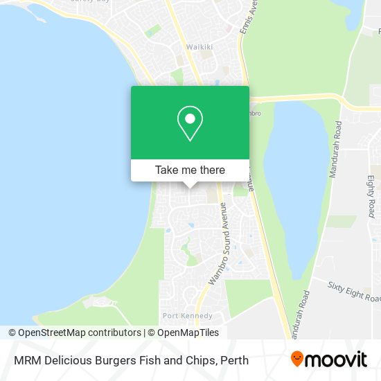 MRM Delicious Burgers Fish and Chips map