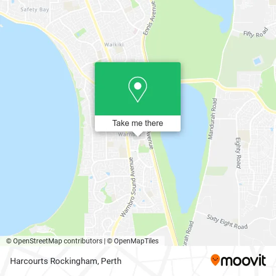 Mapa Harcourts Rockingham