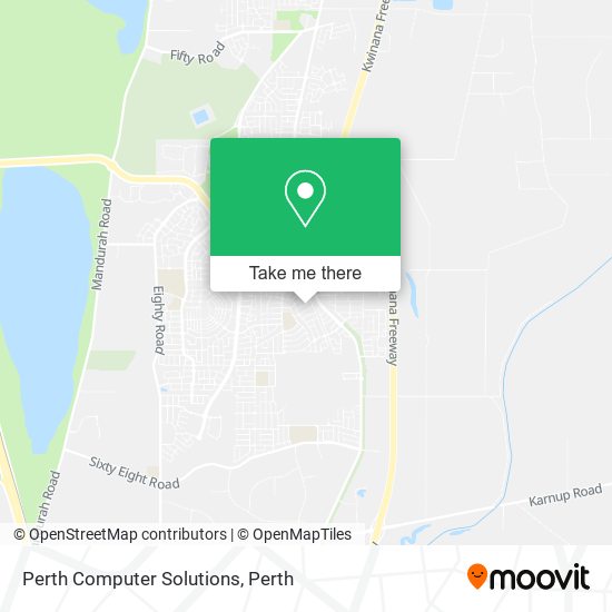 Mapa Perth Computer Solutions