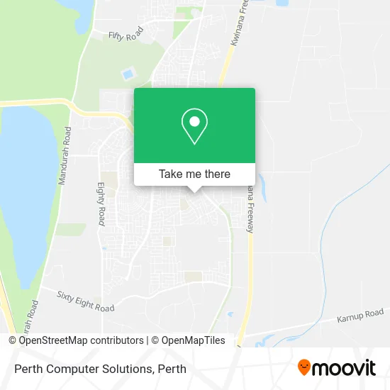Mapa Perth Computer Solutions