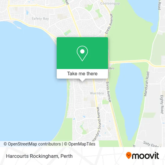 Mapa Harcourts Rockingham