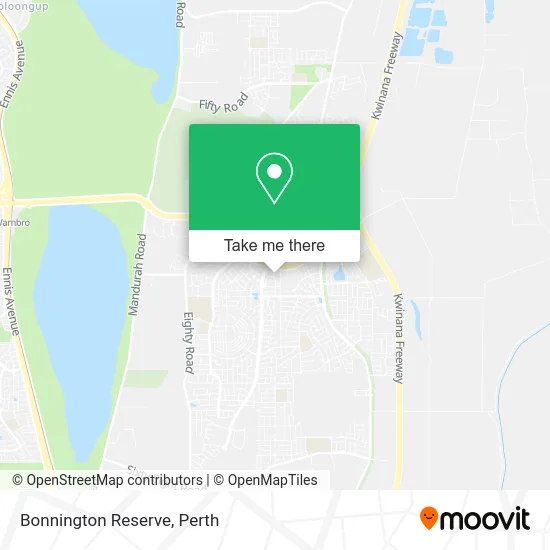 Mapa Bonnington Reserve