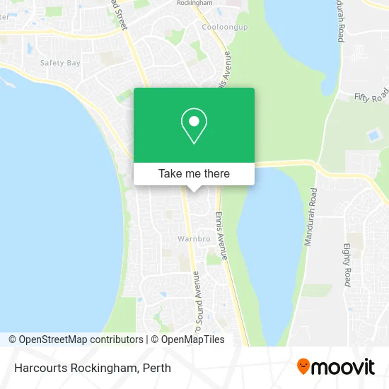 Mapa Harcourts Rockingham