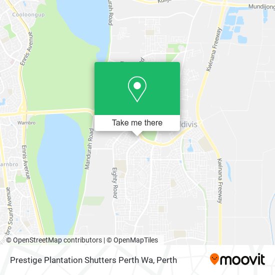 Mapa Prestige Plantation Shutters Perth Wa