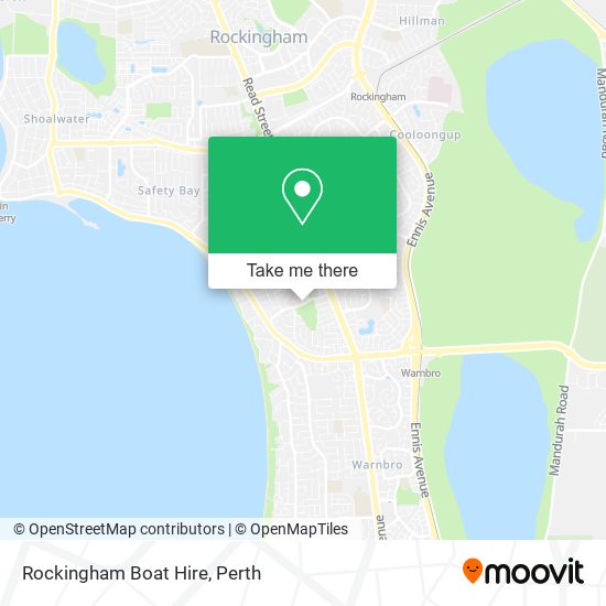 Mapa Rockingham Boat Hire