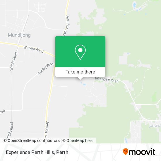 Mapa Experience Perth Hills