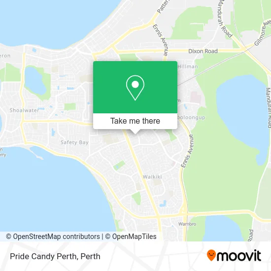 Mapa Pride Candy Perth