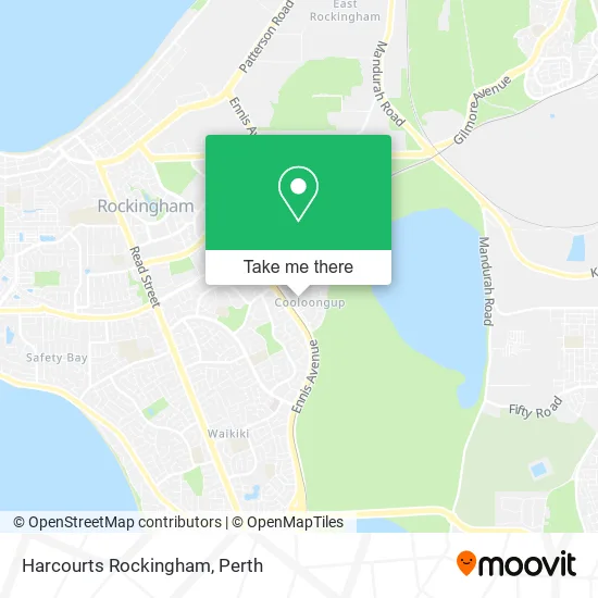 Mapa Harcourts Rockingham