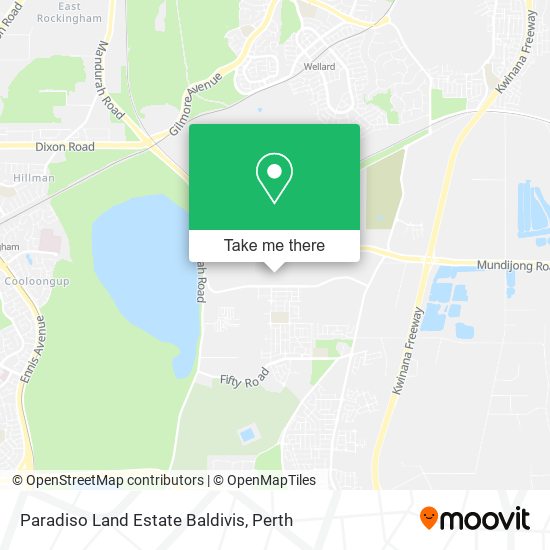 Paradiso Land Estate Baldivis map