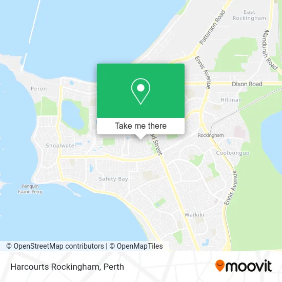 Mapa Harcourts Rockingham