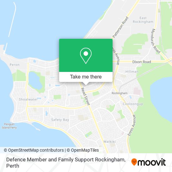 Defence Member and Family Support Rockingham map
