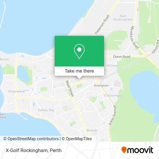 Mapa X-Golf Rockingham