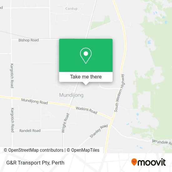 Mapa G&R Transport Pty