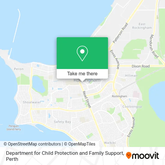 Mapa Department for Child Protection and Family Support