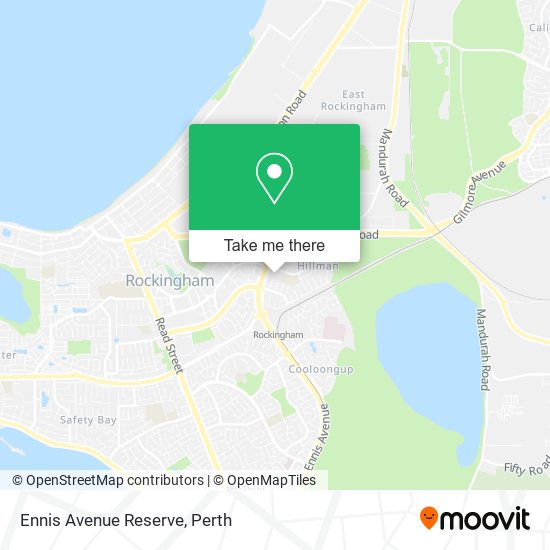 Ennis Avenue Reserve map