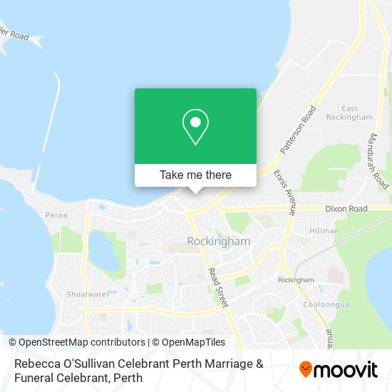 Rebecca O'Sullivan Celebrant Perth Marriage & Funeral Celebrant map