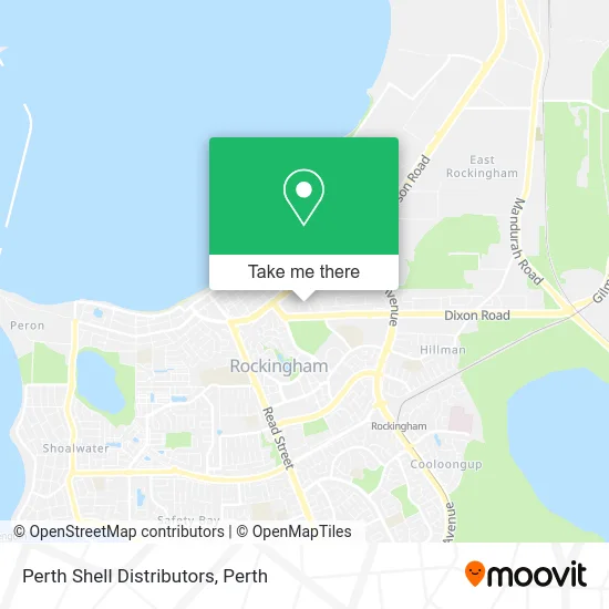Perth Shell Distributors map
