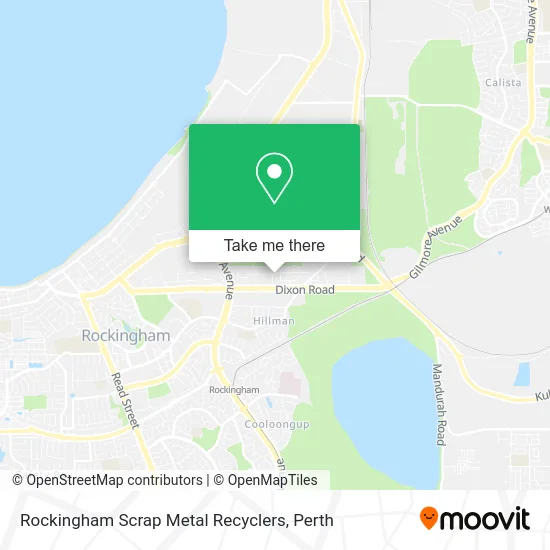 Mapa Rockingham Scrap Metal Recyclers