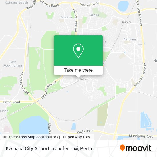 Kwinana City Airport Transfer Taxi map