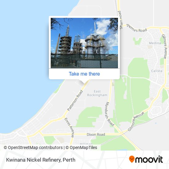 Kwinana Nickel Refinery map