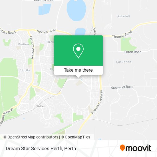 Mapa Dream Star Services Perth