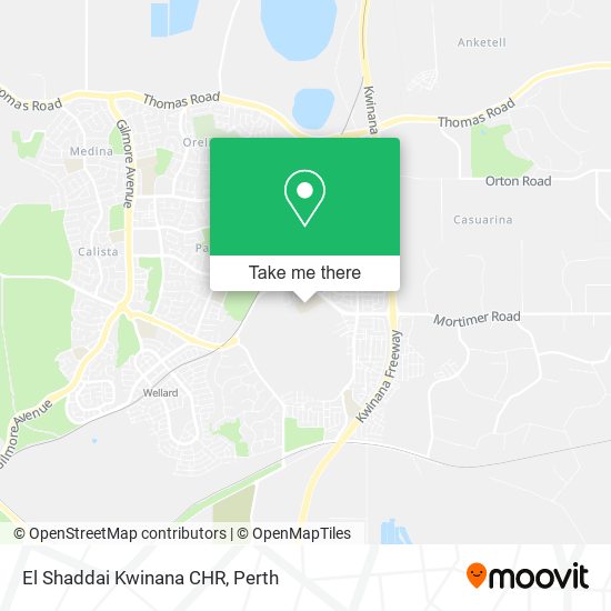 El Shaddai Kwinana CHR map