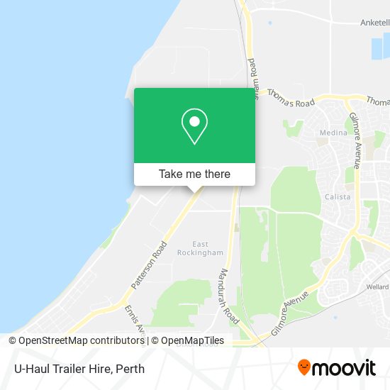 Mapa U-Haul Trailer Hire