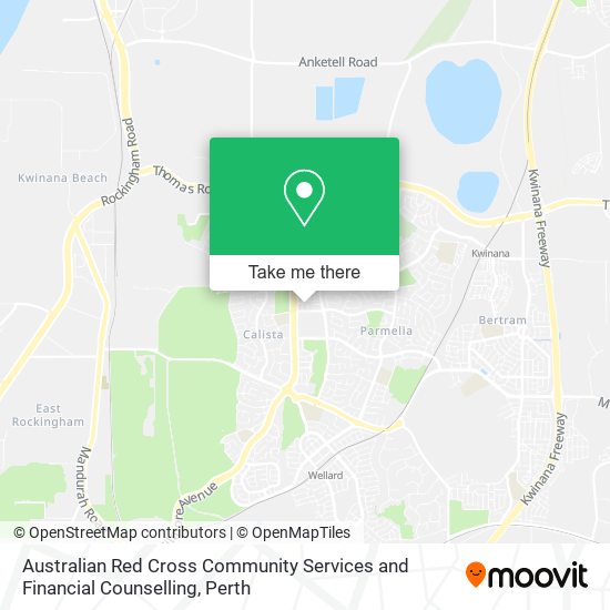 Australian Red Cross Community Services and Financial Counselling map